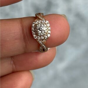 Neil Lane Rose Gold Diamond Engagement Ring Solitare
